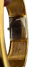 Load image into Gallery viewer, Kenneth Jay Lane KJL Tank Watch Women 20mm Gold Tone Pave Cuff - Finely Find It Vintage!