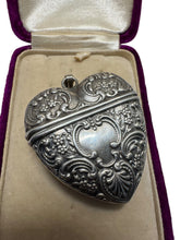 Load image into Gallery viewer, Antique Victorian sterling heart locket - Finely Find It Vintage!