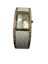 Load image into Gallery viewer, Kenneth Jay Lane KJL Tank Watch Women 20mm Gold Tone Pave Cuff - Finely Find It Vintage!