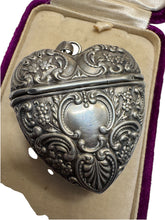 Load image into Gallery viewer, Antique Victorian sterling heart locket - Finely Find It Vintage!