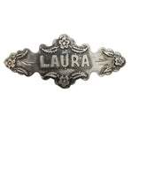 Load image into Gallery viewer, Antique Victorian Sterling Silver “Laura” Name Brooch - Finely Find It Vintage!