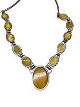 Load image into Gallery viewer, Sterling Butterscotch Amber Necklace - Finely Find It Vintage!