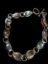 Load image into Gallery viewer, Sterling Silver Multi - Color Cabochon Bracelet - Finely Find It Vintage!