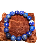 Load image into Gallery viewer, Natural Lapis Stretch Bracelet - Finely Find It Vintage!