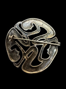 Peter Stone Celtic Brooch - Three Men Dancing - Finely Find It Vintage!