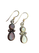 Load image into Gallery viewer, vintage sterling silver and mother - of - pearl drop earrings - Finely Find It Vintage!