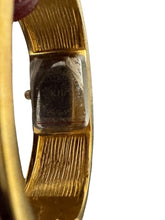 Load image into Gallery viewer, Kenneth Jay Lane KJL Tank Watch Women 20mm Gold Tone Pave Cuff