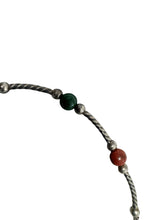 Load image into Gallery viewer, Sterling Silver Choker style Necklace Adorned with Semiprecious stones