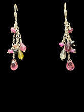 Load image into Gallery viewer, Sterling silver multi stone earrings - Finely Find It Vintage!