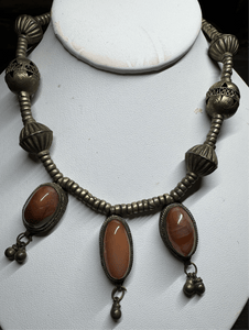 Carnelian Tribal Necklace - Finely Find It Vintage!