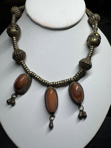 Carnelian Tribal Necklace - Finely Find It Vintage!