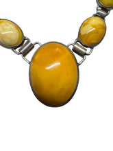 Load image into Gallery viewer, Sterling Butterscotch Amber Necklace - Finely Find It Vintage!