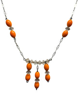 Load image into Gallery viewer, Machine Age Art Deco Chrome Necklace - Finely Find It Vintage!