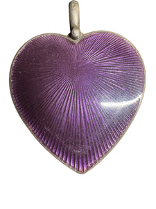 Vintage Sterling Enamel Heart