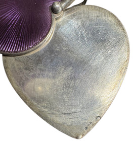 Vintage Sterling Enamel Heart