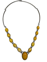 Load image into Gallery viewer, Sterling Butterscotch Amber Necklace - Finely Find It Vintage!