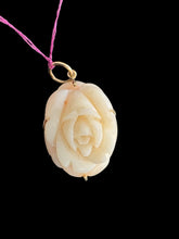 Load image into Gallery viewer, Carved coral in 14 kt gold - Finely Find It Vintage!