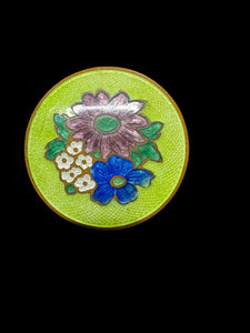 Vintage Enamel Circular brooch