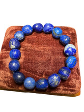 Load image into Gallery viewer, Natural Lapis Stretch Bracelet - Finely Find It Vintage!