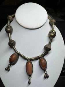 Carnelian Tribal Necklace - Finely Find It Vintage!