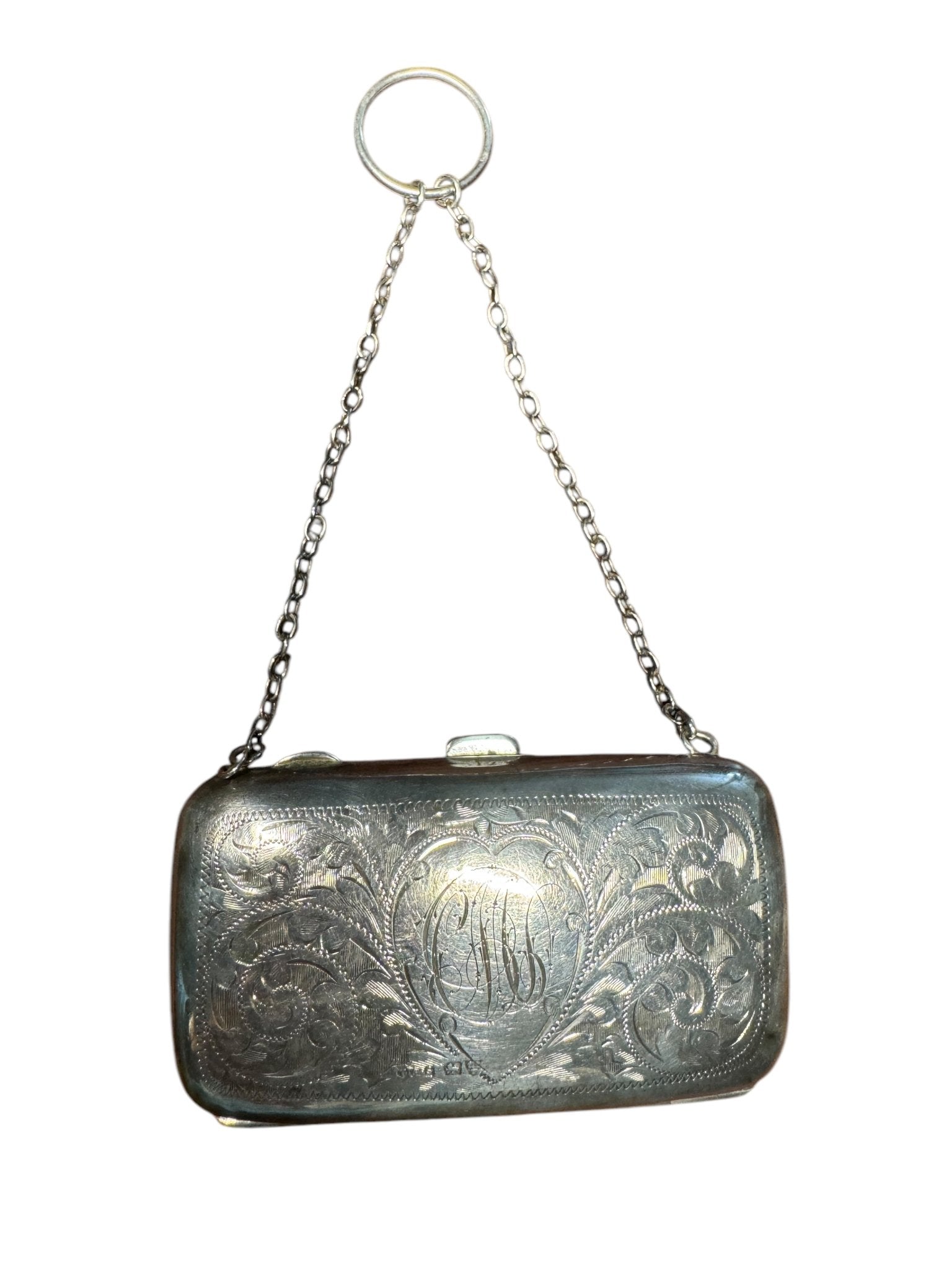 Antique Sterling Silver Chatelaine Coin Purse - Finely Find It Vintage!