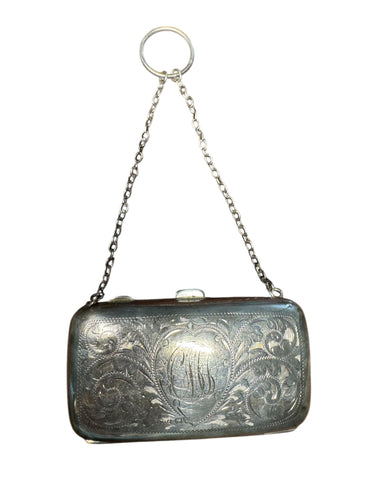 Antique Sterling Silver Chatelaine Coin Purse - Finely Find It Vintage!