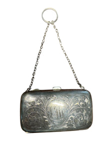 Antique Sterling Silver Chatelaine Coin Purse - Finely Find It Vintage!