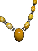 Load image into Gallery viewer, Sterling Butterscotch Amber Necklace - Finely Find It Vintage!