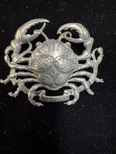 Load image into Gallery viewer, Cini Sterling Silver Cancer Zodiac Brooch - Crab Design - Finely Find It Vintage!