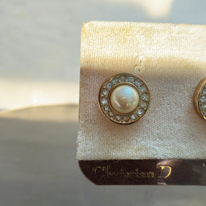 Vintage Christian Dior Earrings on original card