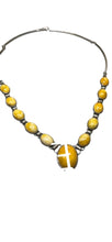 Load image into Gallery viewer, Sterling Butterscotch Amber Necklace - Finely Find It Vintage!