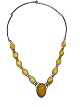 Load image into Gallery viewer, Sterling Butterscotch Amber Necklace - Finely Find It Vintage!