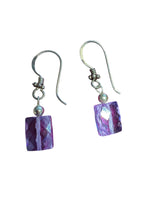 Load image into Gallery viewer, Vintage Sterling Purple Crystal Drop Earrings - Finely Find It Vintage!