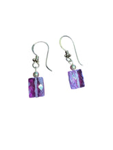 Load image into Gallery viewer, Vintage Sterling Purple Crystal Drop Earrings - Finely Find It Vintage!