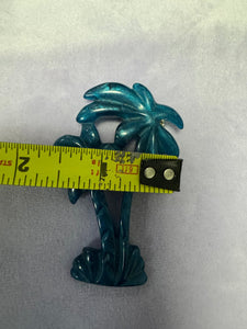 vintage lucite 1940’s brooch two palm trees - Finely Find It Vintage!